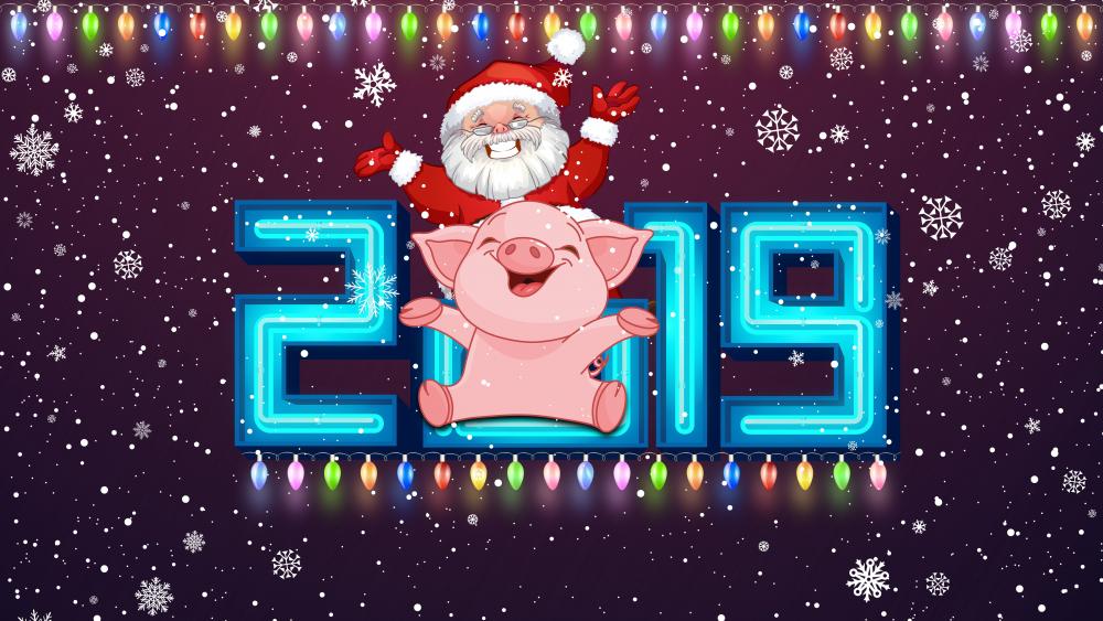 The year of pig 2019 wallpaper