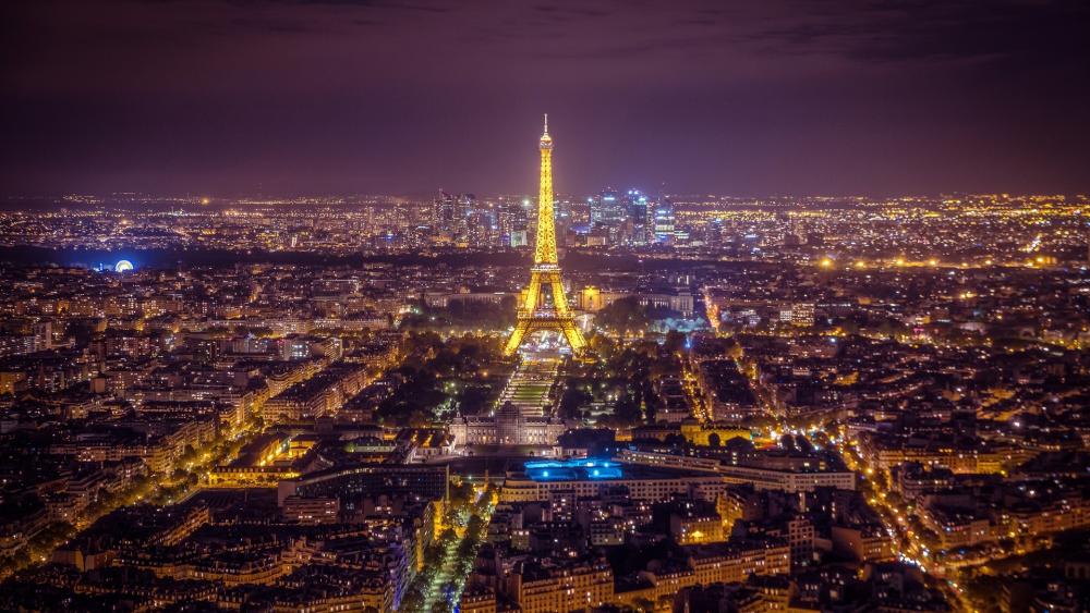 Paris at night wallpaper