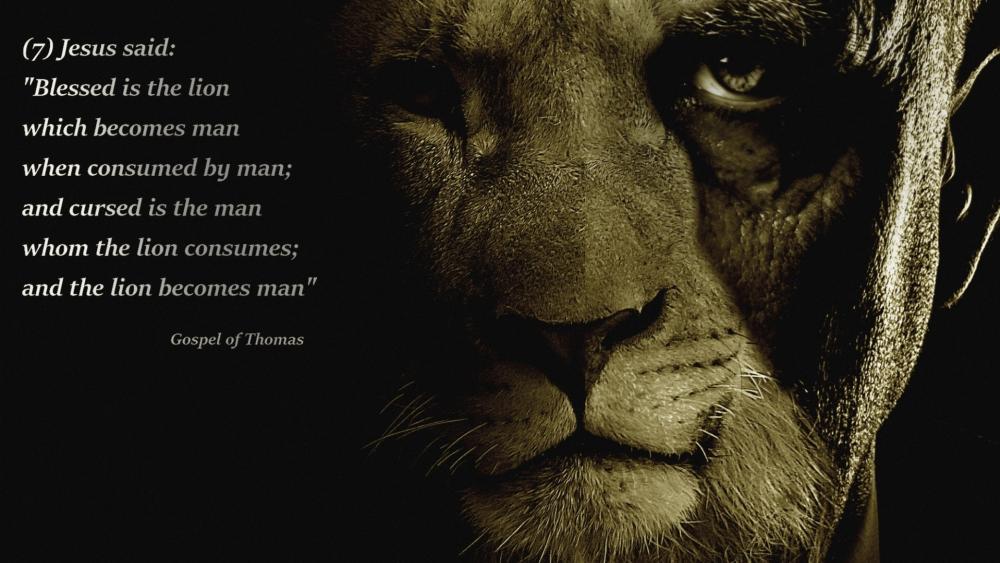 Lion or Man wallpaper