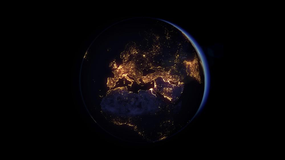 Earth at night wallpaper