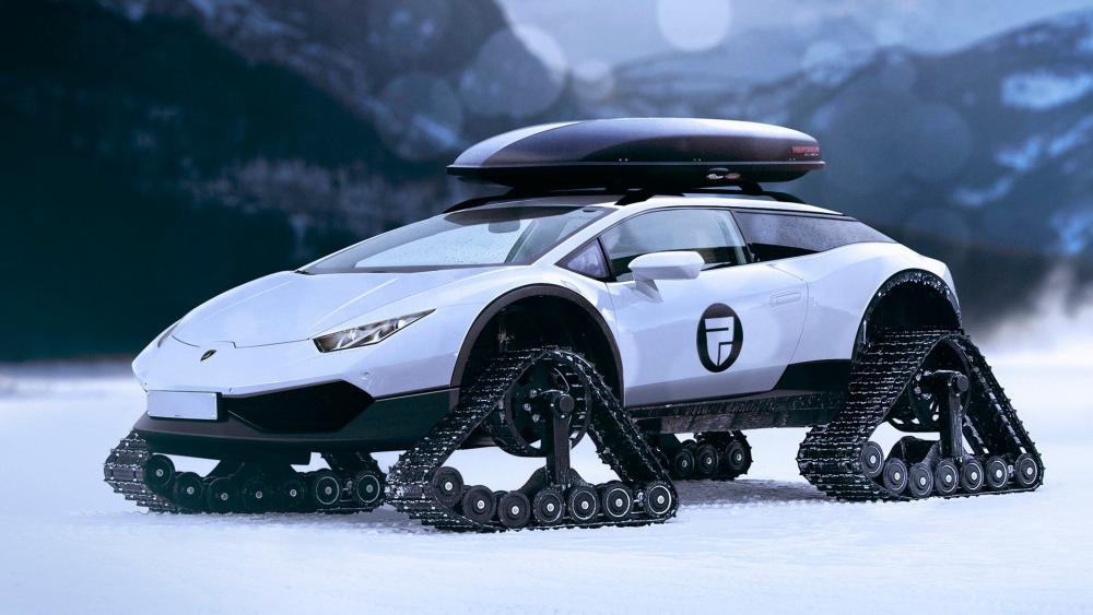 Lamborghini Huracàn Snowmobile wallpaper