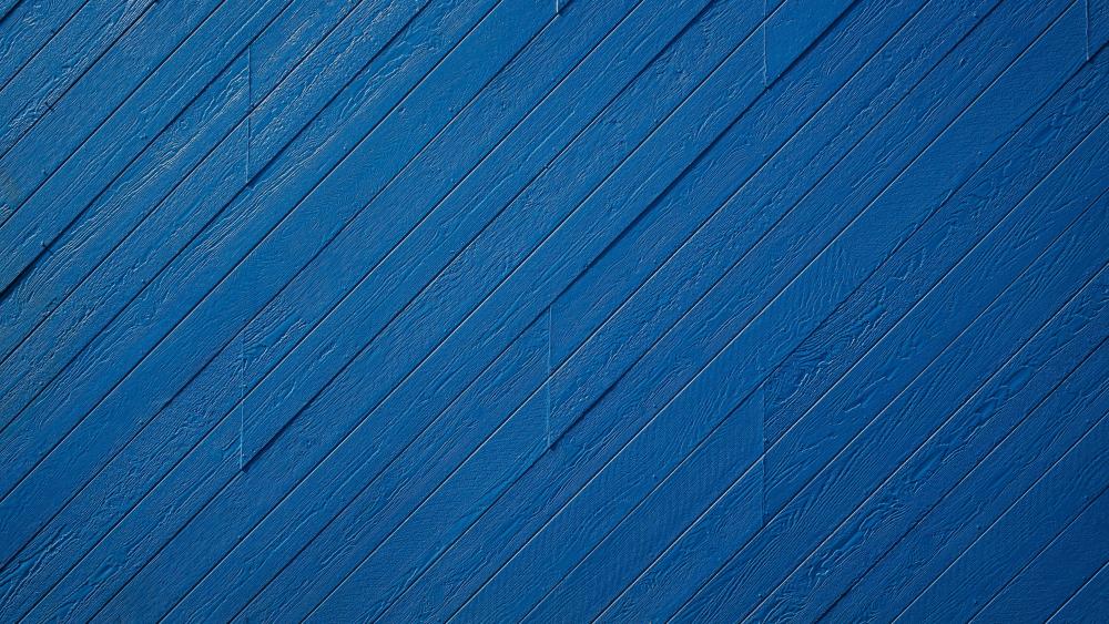 Blue wood planks wallpaper
