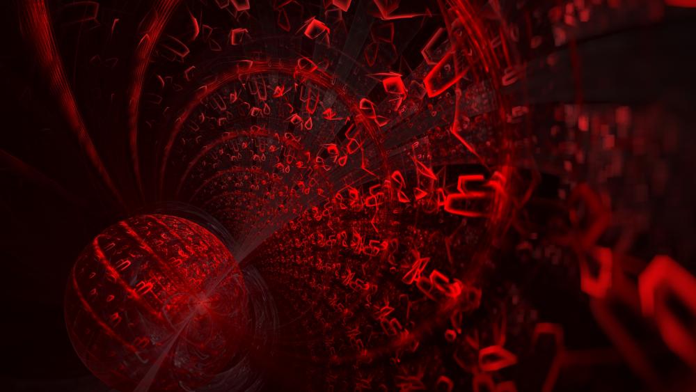 Red abstract digital art wallpaper