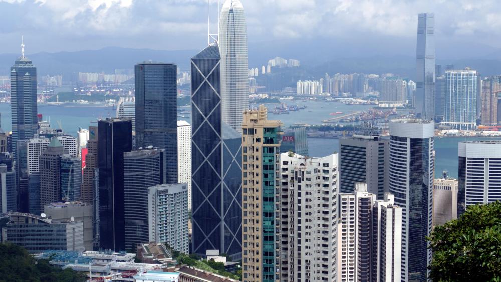 Skyscrapers in Hong Kong wallpaper