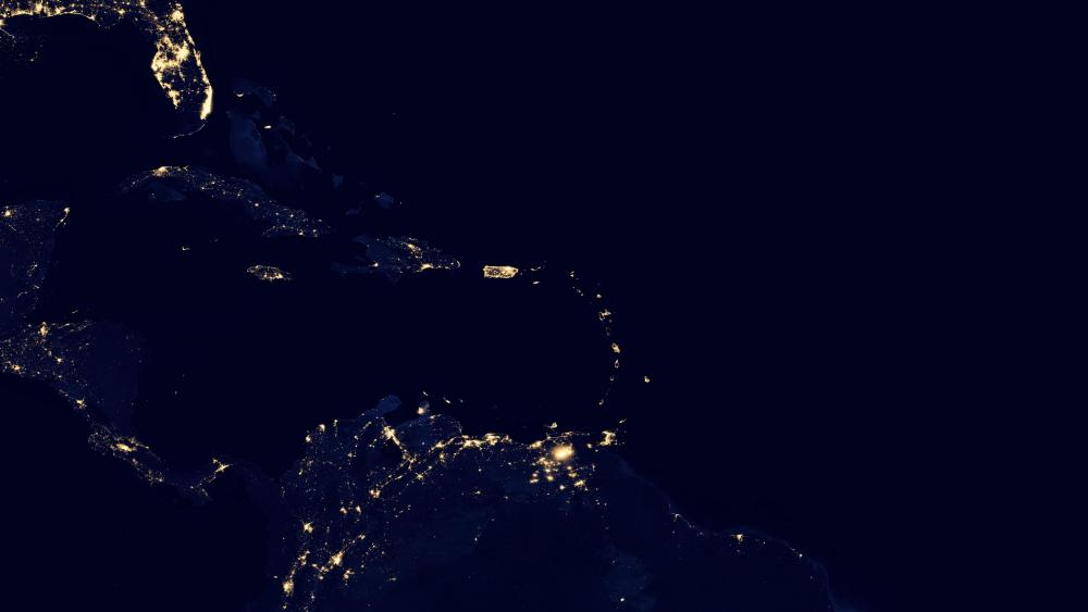 Night Lights in the Caribbean wallpaper