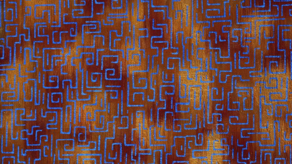 Labyrinth pattern wallpaper