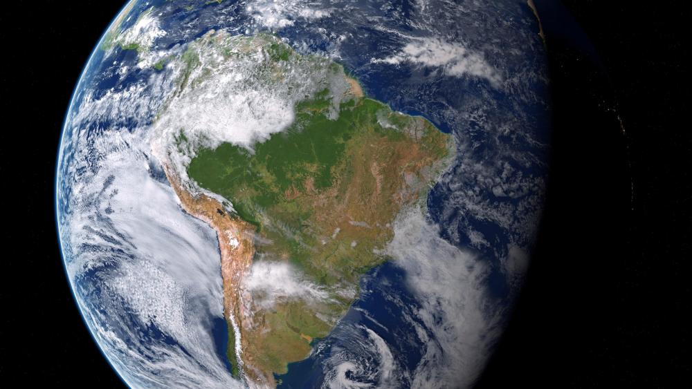 Earth by Night & Day: South America by Day wallpaper