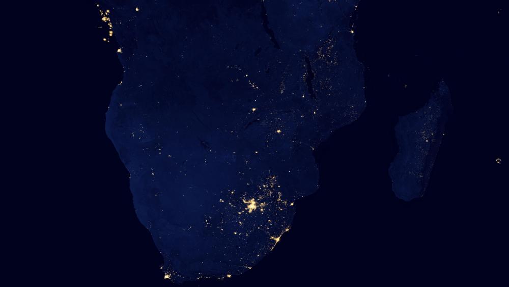 Night Lights of Southern Africa & Madagascar wallpaper