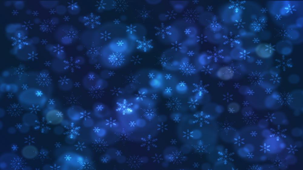 Blue snowflakes wallpaper