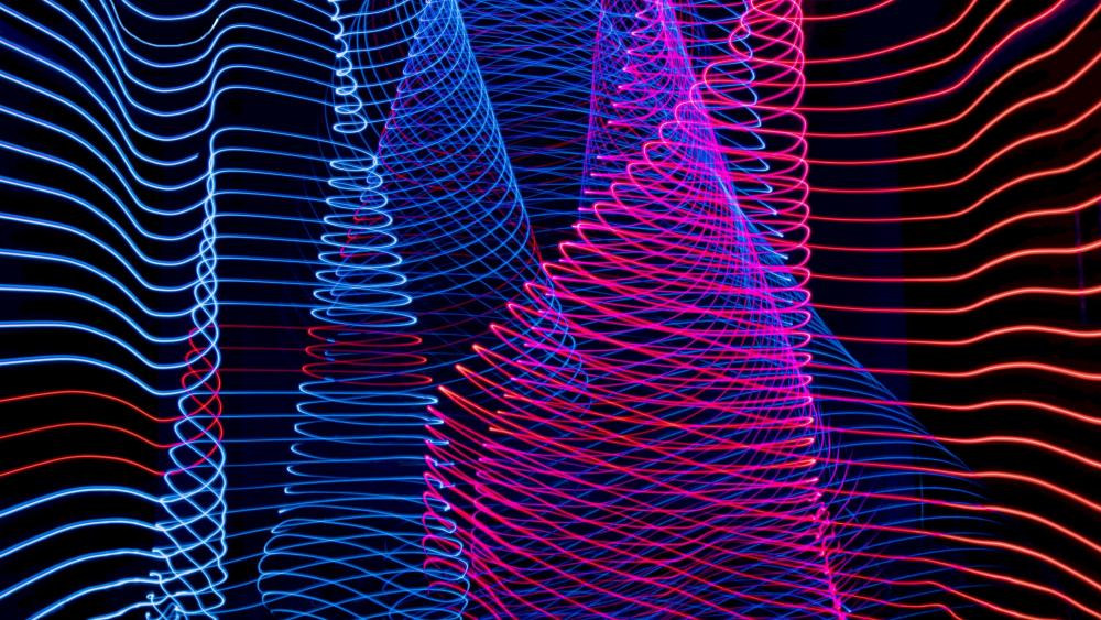 Glowing curves wallpaper
