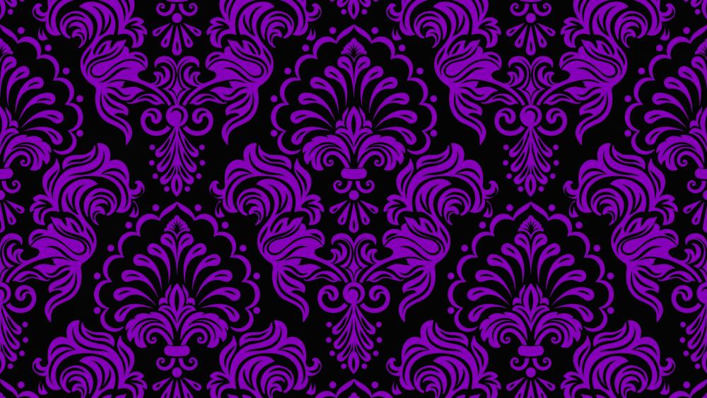 Purple classic pattern wallpaper