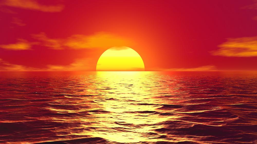 Red sunset ☀️ wallpaper