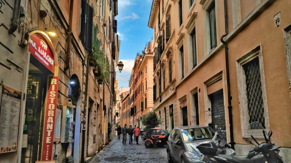 Beautiful street in Rome, Italy wallpaper