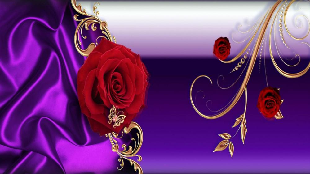 Floral Violetta wallpaper
