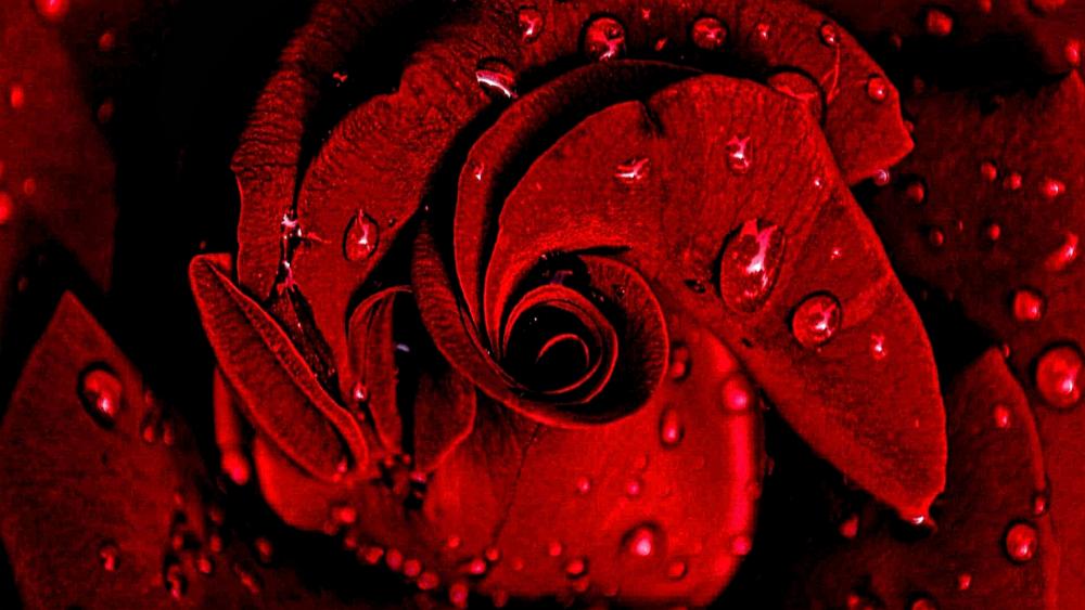 Drops of Roses wallpaper