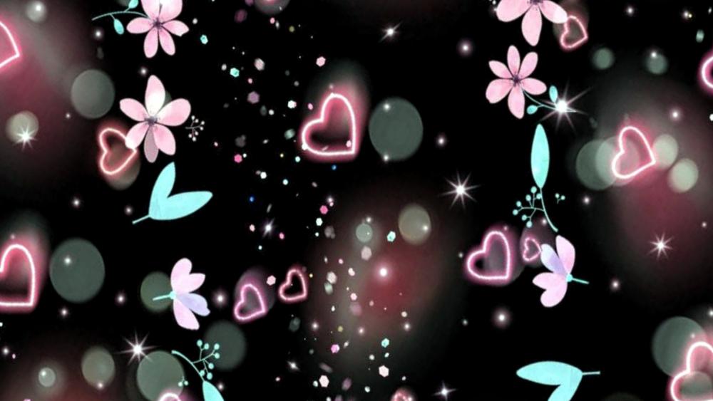 Hearts and Flowers wallpaper