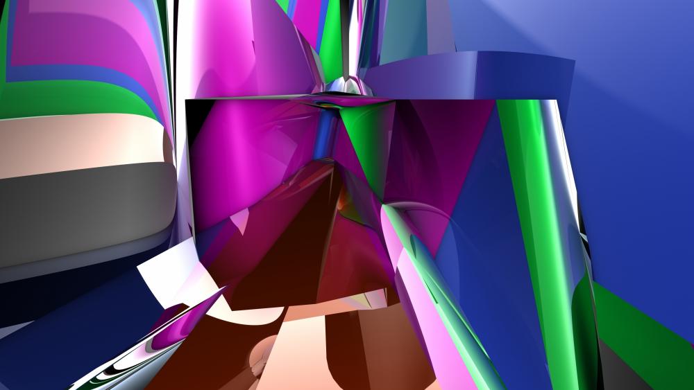 3D colorful abstraction wallpaper