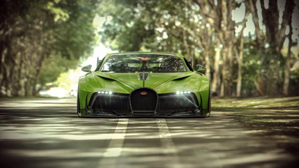 Green Bugatti Divo wallpaper