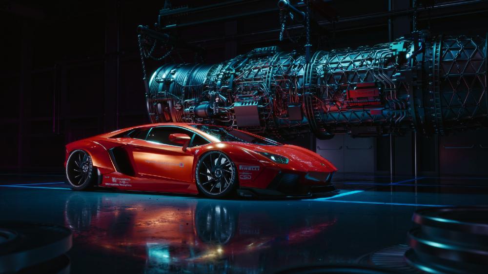 Red Lamborghini Aventador wallpaper