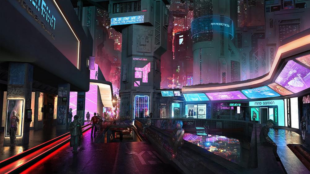 Science fiction city wallpaper