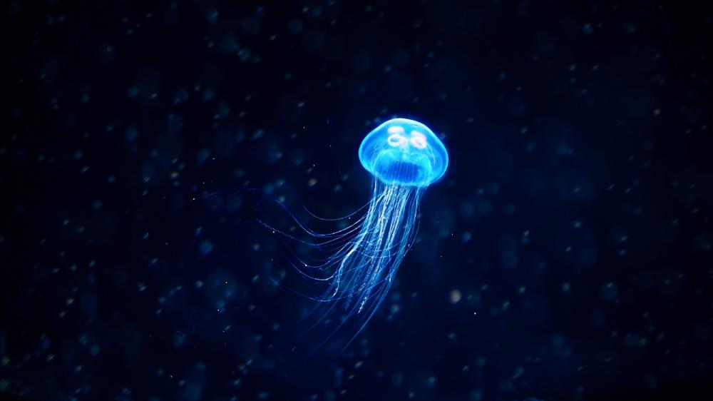 Blue jellyfish wallpaper