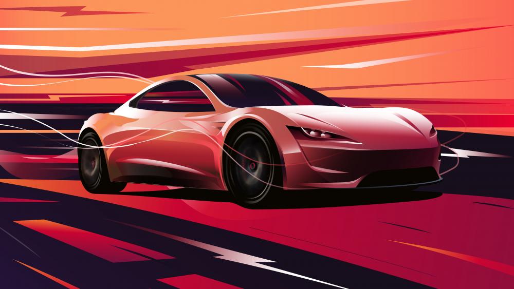 Tesla Roadster 2020 concept car wallpaper