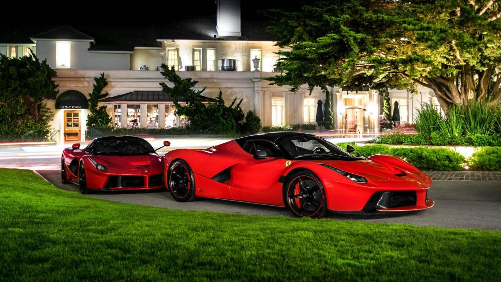 Red Supercar Excellence by Mansion wallpaper