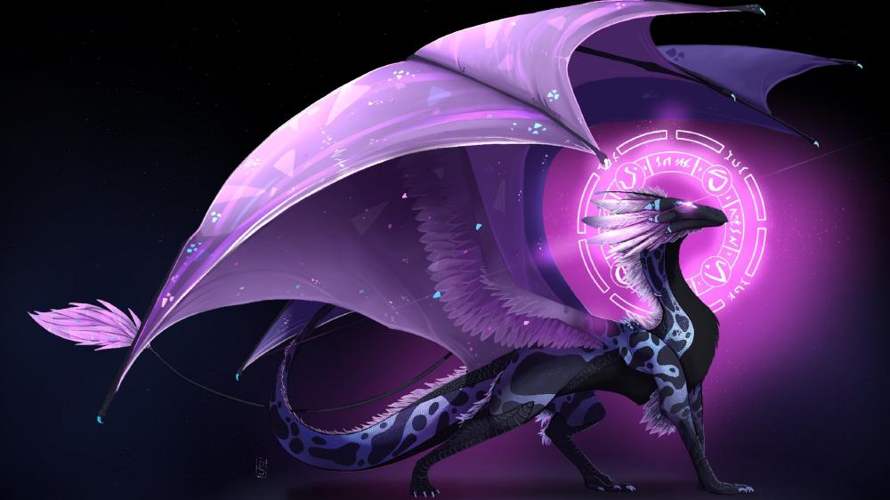 Purple dragon wallpaper