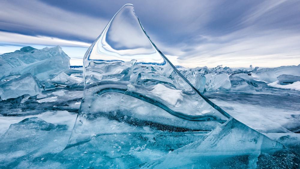 Icy Lake Baikal wallpaper