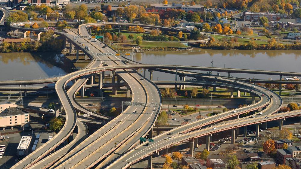 Interchange of I-787, U.S. Route 9 & Highway 20 in Albany, NY wallpaper