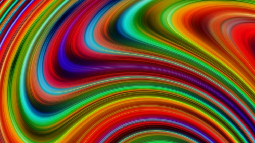 Vibrant Vortex of Psychedelic Waves wallpaper