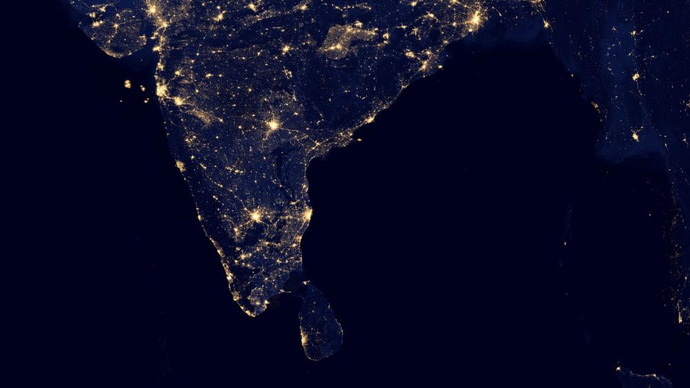 Night Lights of Southern India & Sir Lanka v2012 wallpaper