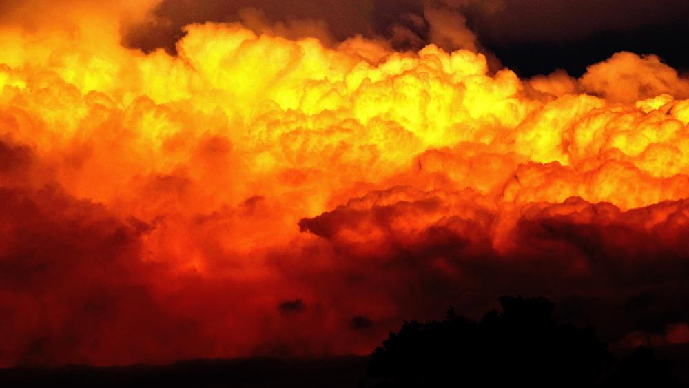 This is not a fire, these clouds wallpaper