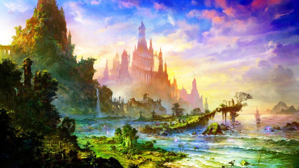 Fantasy Temple wallpaper