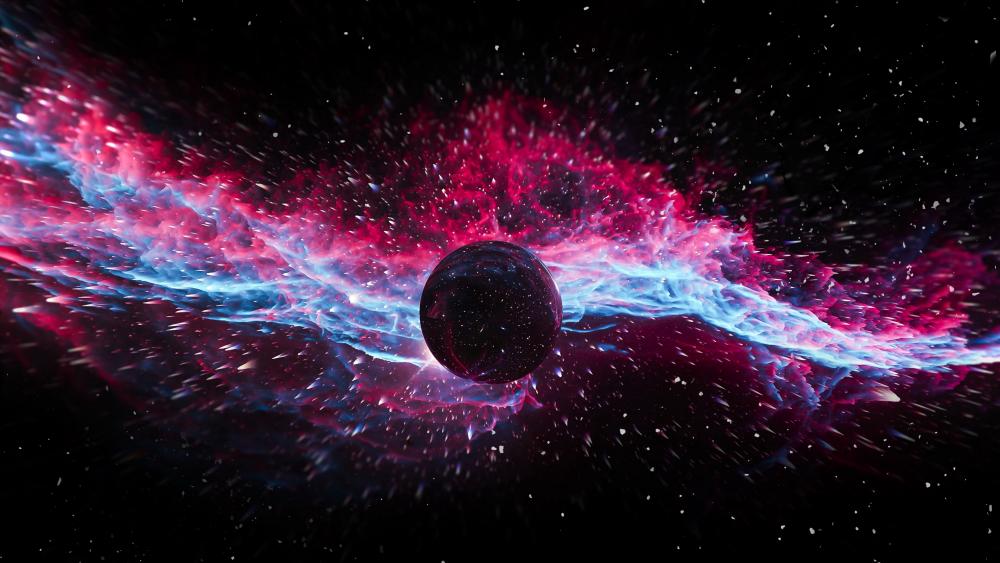 Veil Nebula's Cosmic Dance in 4K wallpaper