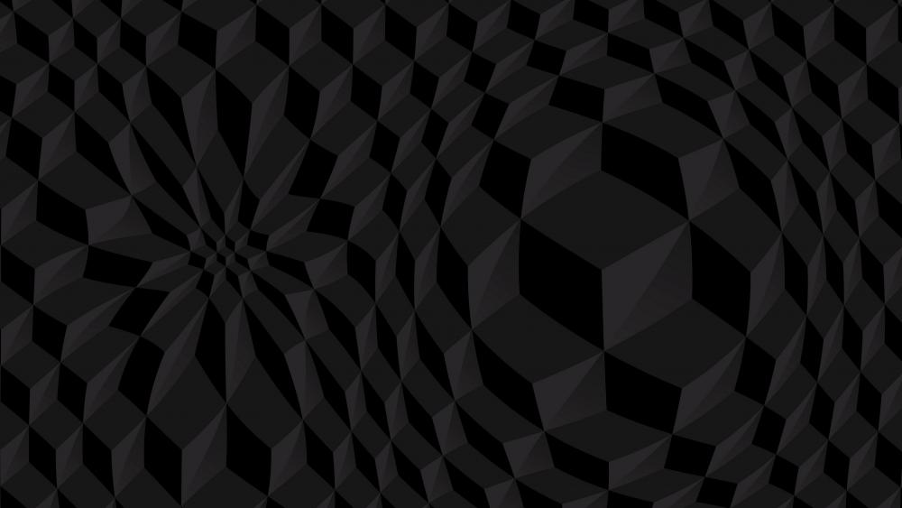 3D Black pattern wallpaper