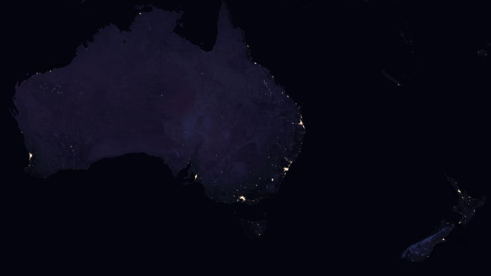 Night Lights of Australia & New Zealand 2016 wallpaper