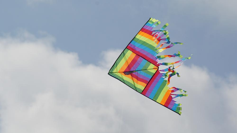 Colorful flying kite wallpaper
