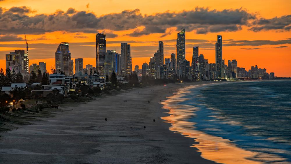 Gold Coast and Surfers Paradise beach (Queensland) wallpaper