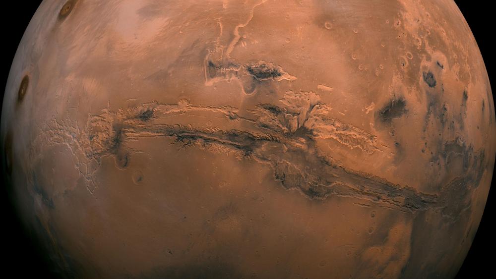 Mars Valles Marineris Hemisphere Enhanced wallpaper