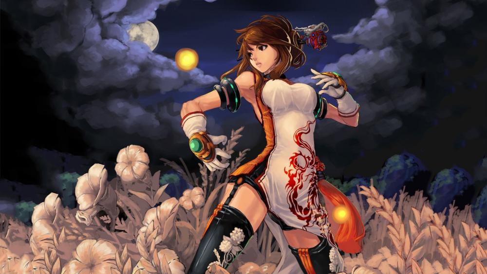 Anime fighter girl wallpaper