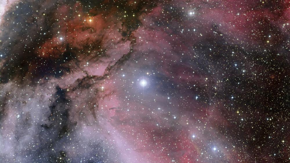 The Carina Nebula Around the Wolf–Rayet Star WR 22 wallpaper