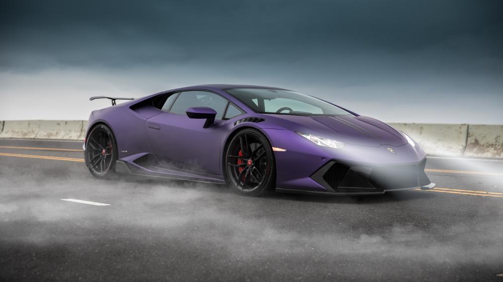 Purple Lamborghini Huracan wallpaper