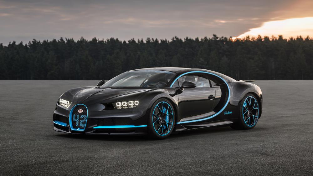Black Bugatti Chiron wallpaper