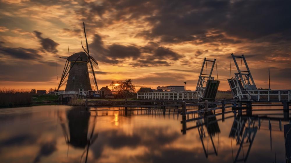 Windmill wallpaper