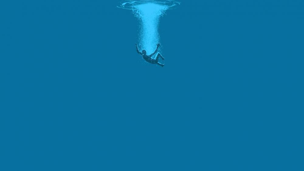Underwater minimal art wallpaper