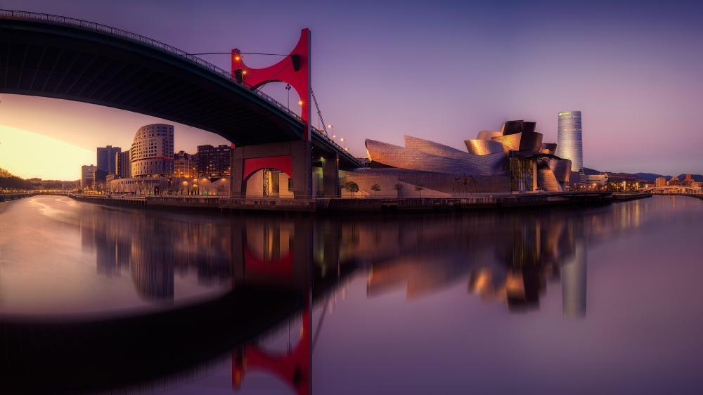 La Salve Bridge in Bilbao, Spain wallpaper