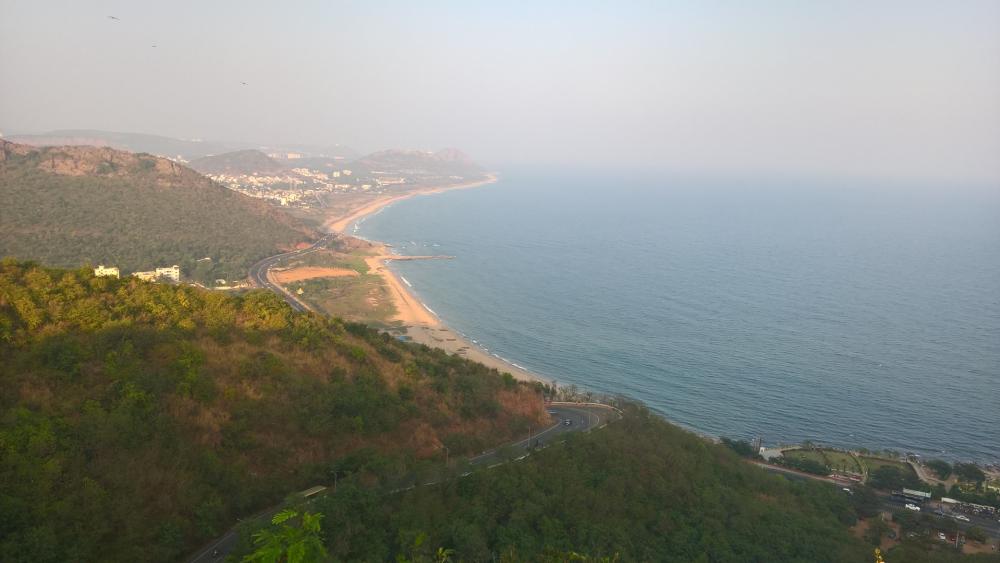 Serene View of Vizag's Coastal Beauty wallpaper