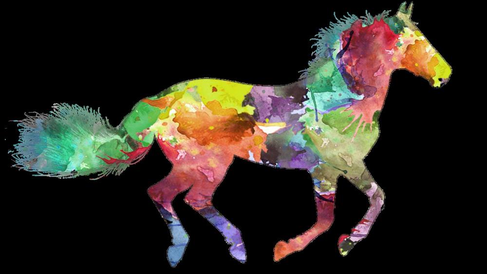 Colorful horse wallpaper