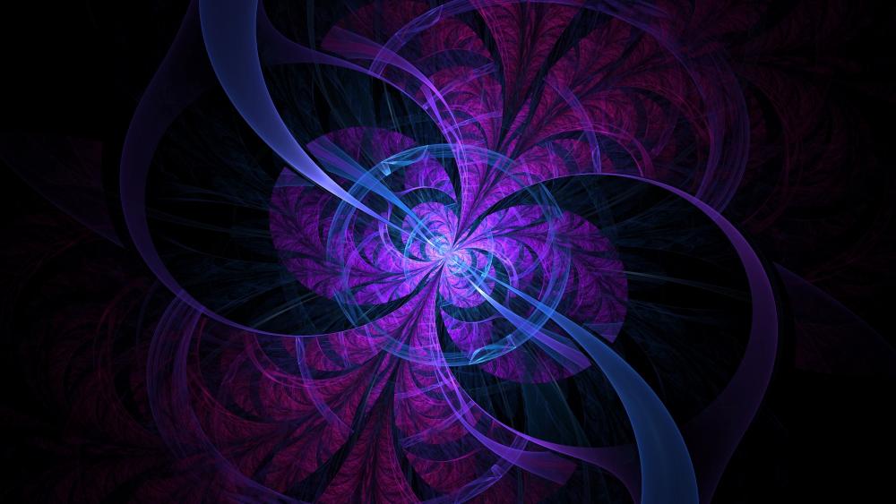 Blue and purple abstract digital art wallpaper